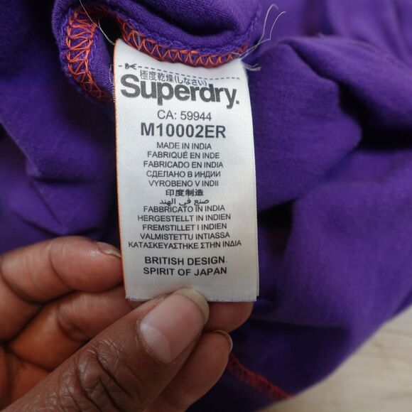Superdry The Orange Label Tee Co. Men Small Logo T-Shirt Purple Green (Set of 2) - Picture 11 of 12
